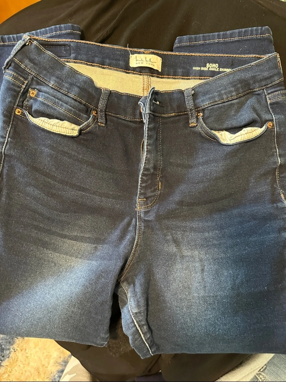 Nicole Miller Dark Blue Skinny Jeans - Picture 2 of 6